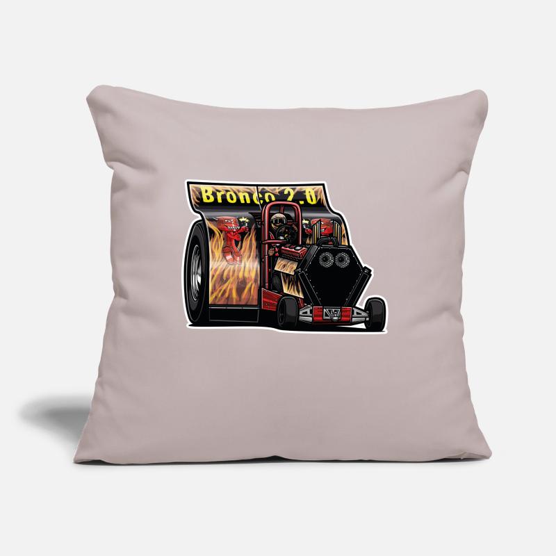 Tractor Pulling // Illustration Sofa pillowcase 17,3'' x 17,3'' (45 x 45 cm)