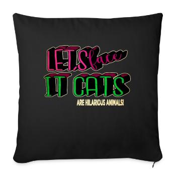 Mammal Fun Pet Pet Cat Anniversary Quote Avocados - Sofa pillowcase 17,3'' x 17,3'' (45 x 45 cm) - black - Front