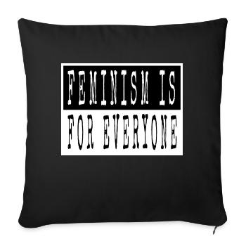statement calendaring woman humor when there - Sofakissenbezug 45 x 45 cm - Schwarz - Vorne