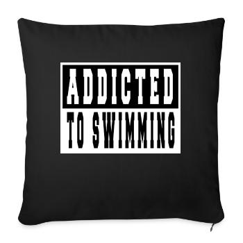 bicycle swim hoodies and sweatshirts statement - Sofakissenbezug 45 x 45 cm - Schwarz - Vorne