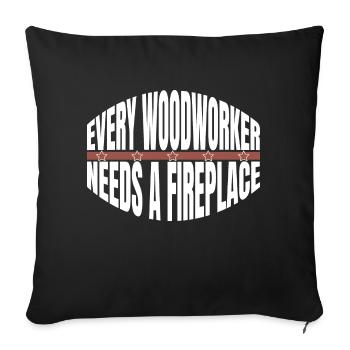 Forestry Carpenter Chemises pour bébés et tout-petits - Housse de coussin décorative 45 x 45 cm - noir - Devant