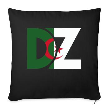 Algerian DZs - Algeria gift idea - Sofa pillowcase 17,3'' x 17,3'' (45 x 45 cm) - black - Front