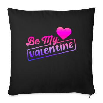 Aimez-moi la Saint-Valentin Joyeux Valentin Saint-Valentin - Housse de coussin décorative 45 x 45 cm - noir - Devant