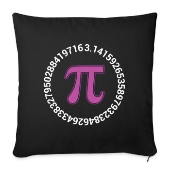 Pi Day - Bonne journée Pi - Housse de coussin décorative 45 x 45 cm - noir - Devant