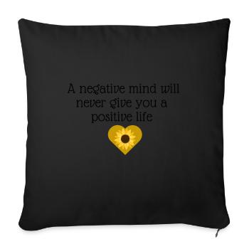 Motivationsspruch - Sofakissenbezug 45 x 45 cm - Schwarz - Vorne