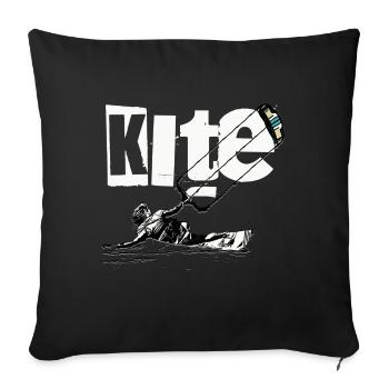 Cerf-volant - Housse de coussin décorative 45 x 45 cm - noir - Devant