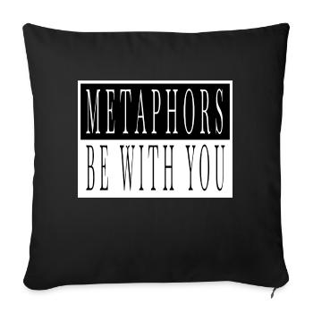 bookworm birthday present idea gift idea article - Sofa pillowcase 17,3'' x 17,3'' (45 x 45 cm) - black - Front