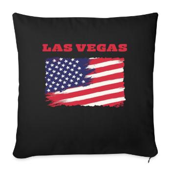 Las Vegas USA - Housse de coussin décorative 45 x 45 cm - noir - Devant