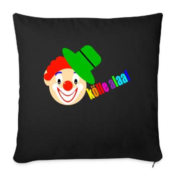 Clown says kölle alaaf - Sofa pillowcase 17,3'' x 17,3'' (45 x 45 cm) - black - Front