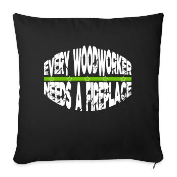 Chop Wood Birthday Present Idea - Sofa pillowcase 17,3'' x 17,3'' (45 x 45 cm) - black - Front