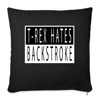 Eau née en 2004 sport brachiosaure motard - Housse de coussin décorative 45 x 45 cm - noir - Devant