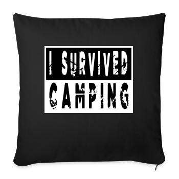 Van Life Awesome Statement Campfires Jokes - Sofa pillowcase 17,3'' x 17,3'' (45 x 45 cm) - black - Front