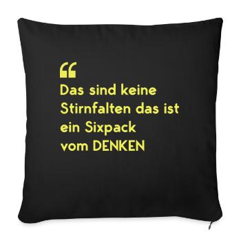 Drôles de dictons drôles sicpack pli - Housse de coussin décorative 45 x 45 cm - noir - Devant