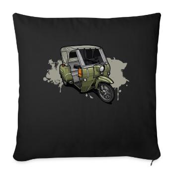 Duo DDR tricycle - illustration - Sofa pillowcase 17,3'' x 17,3'' (45 x 45 cm) - black - Front