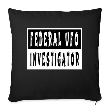 alien ufo @zackiinnitbrahhh bday area 51 raid - Sofakissenbezug 45 x 45 cm - Schwarz - Vorne