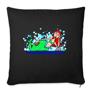 Sirène - Housse de coussin décorative 45 x 45 cm - noir - Devant