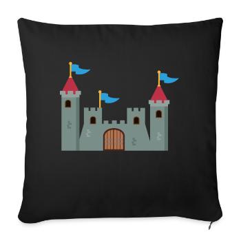 Castle - Sofa pillowcase 17,3'' x 17,3'' (45 x 45 cm) - black - Front