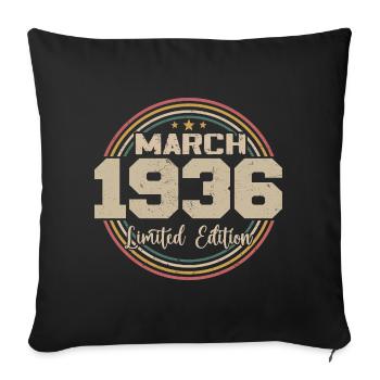 Génial Depuis Mars 1936 Anniversaire 1936 Cadeau - Housse de coussin décorative 45 x 45 cm - noir - Devant