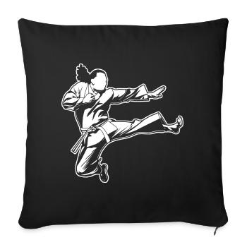 Karate - Sofa pillowcase 17,3'' x 17,3'' (45 x 45 cm) - black - Front
