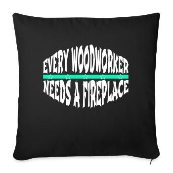 lumber union carpenter gift idea - Sofa pillowcase 17,3'' x 17,3'' (45 x 45 cm) - black - Front
