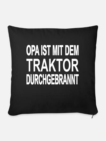 Traktor - Sofakissenbezug 45 x 45 cm - Schwarz