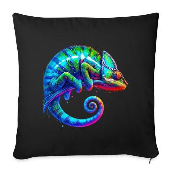 Caméléon - Housse de coussin décorative 45 x 45 cm - noir - Devant