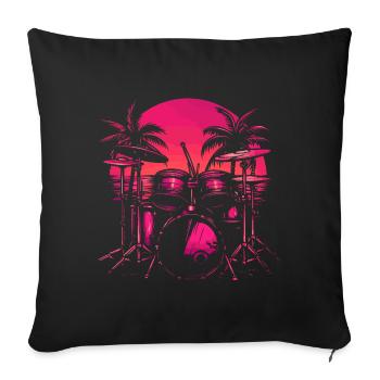 Trapset Style rétro - Housse de coussin décorative 45 x 45 cm - noir - Devant