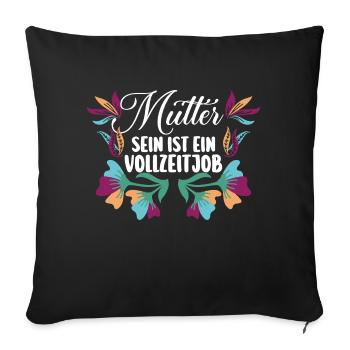 Mom Mother's Day Mom - Sofa pillowcase 17,3'' x 17,3'' (45 x 45 cm) - black - Front