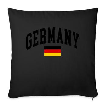 Allemagne - Housse de coussin décorative 45 x 45 cm - noir - Devant