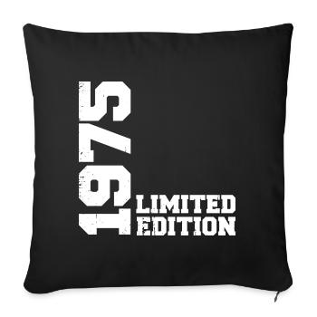 Cadeau Anniversaire Millésime 1975 Classique 1975 - Housse de coussin décorative 45 x 45 cm - noir - Devant