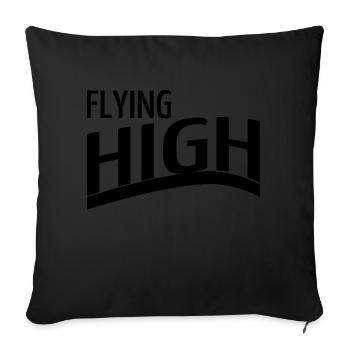 Sky Enthusiasts Happy Flight Adventures - Sofa pillowcase 17,3'' x 17,3'' (45 x 45 cm) - black - Front