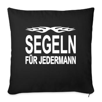 Segeln - Sofakissenbezug 45 x 45 cm - Schwarz - Vorne