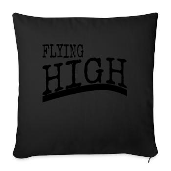 Pilot Flying Experiences Commercial Pilot Birthday - Sofa pillowcase 17,3'' x 17,3'' (45 x 45 cm) - black - Front