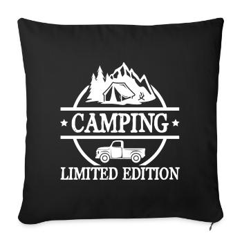 Camping Limited Edition - Sofakissenbezug 45 x 45 cm - Schwarz - Vorne
