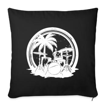 Percussion - Housse de coussin décorative 45 x 45 cm - noir - Devant