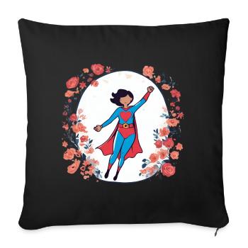 Super-Mom - Sofa pillowcase 17,3'' x 17,3'' (45 x 45 cm) - black - Front