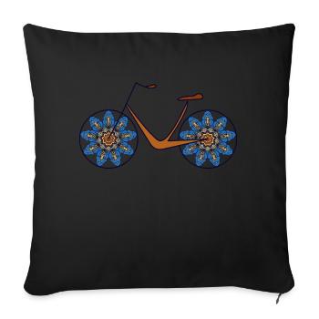 Bike - Sofa pillowcase 17,3'' x 17,3'' (45 x 45 cm) - black - Front