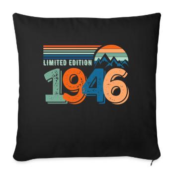 Limited edition 1946 - Housse de coussin décorative 45 x 45 cm - noir - Devant
