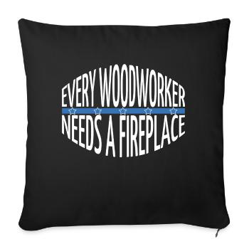 americas the carpenters carpenter joke sayings - Sofa pillowcase 17,3'' x 17,3'' (45 x 45 cm) - black - Front