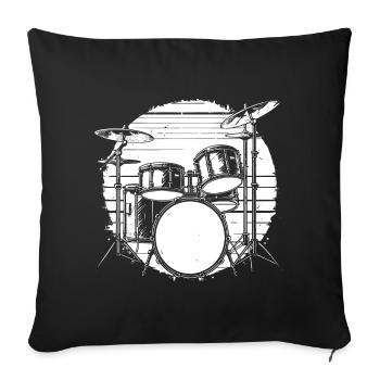 Percussion - Sofa pillowcase 17,3'' x 17,3'' (45 x 45 cm) - black - Front