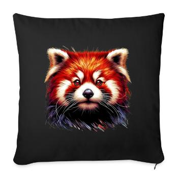 Petit panda - Housse de coussin décorative 45 x 45 cm - noir - Devant