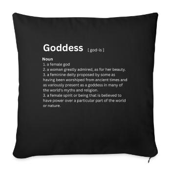 Goddess Dictionary - Sofa pillowcase 17,3'' x 17,3'' (45 x 45 cm) - black - Front