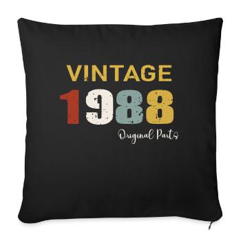 Original parts 1988 - 36th Anniversary Gift - Sofa pillowcase 17,3'' x 17,3'' (45 x 45 cm) - black - Front