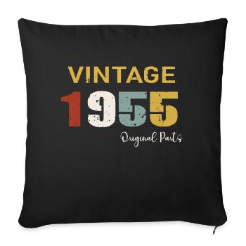 Original parts 1955 - 69th Anniversary Gift - Sofa pillowcase 17,3'' x 17,3'' (45 x 45 cm) - black - Front
