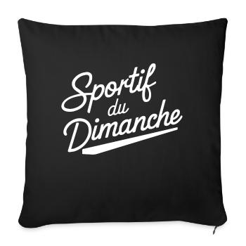 Sportif du dimanche - Housse de coussin décorative 45 x 45 cm - noir - Devant