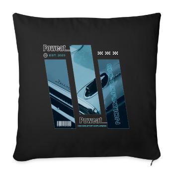 Never Stop Exploring - Sofa pillowcase 17,3'' x 17,3'' (45 x 45 cm) - black - Front
