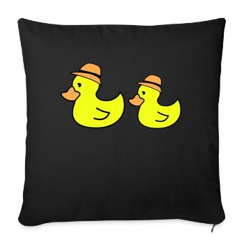 Chapeau de canard - Housse de coussin décorative 45 x 45 cm - noir - Devant