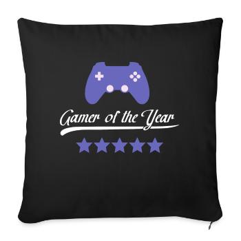 Gamer of the Year - Lila - Sofakissenbezug 45 x 45 cm - Schwarz - Vorne