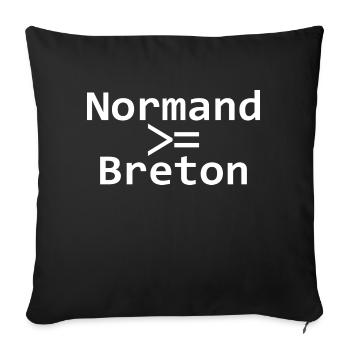 Norman greater than or equal to Breton - Sofa pillowcase 17,3'' x 17,3'' (45 x 45 cm) - black - Front