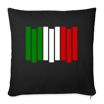 Rayures Italie - Housse de coussin décorative 45 x 45 cm - noir - Devant